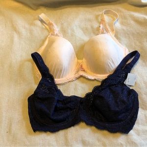 Lot of 2 Triumph Bras size 34D NWT/NWOT